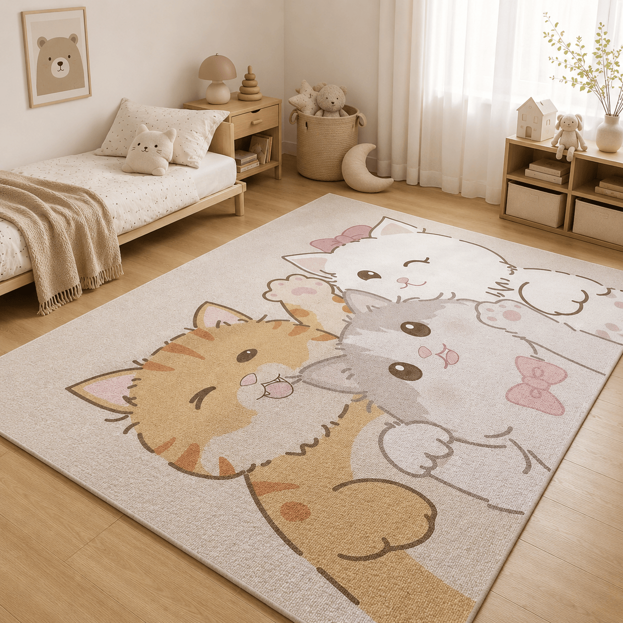 Cocon Montessori Tapis Chambre Enfant Team Animal