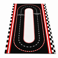 Cocon Montessori Tapis Circuit Automobile Retro Noir Et Rouge