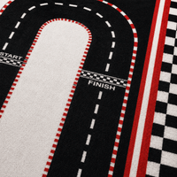 Cocon Montessori Tapis Circuit Automobile Retro Noir Et Rouge