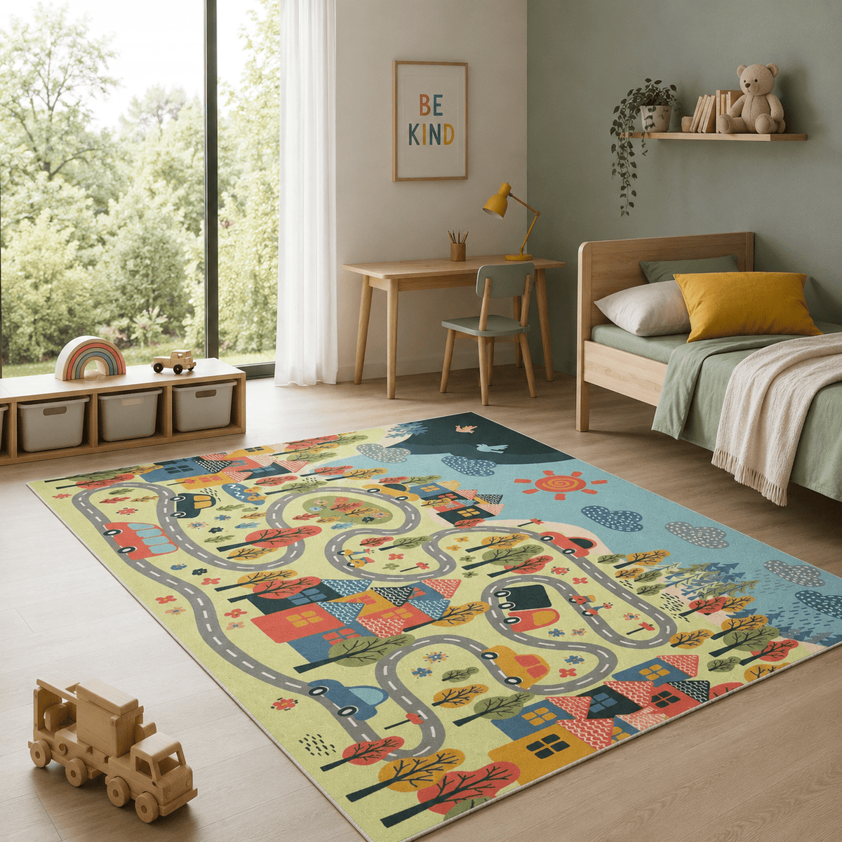 Cocon Montessori Tapis Circuit Voiture Enfant