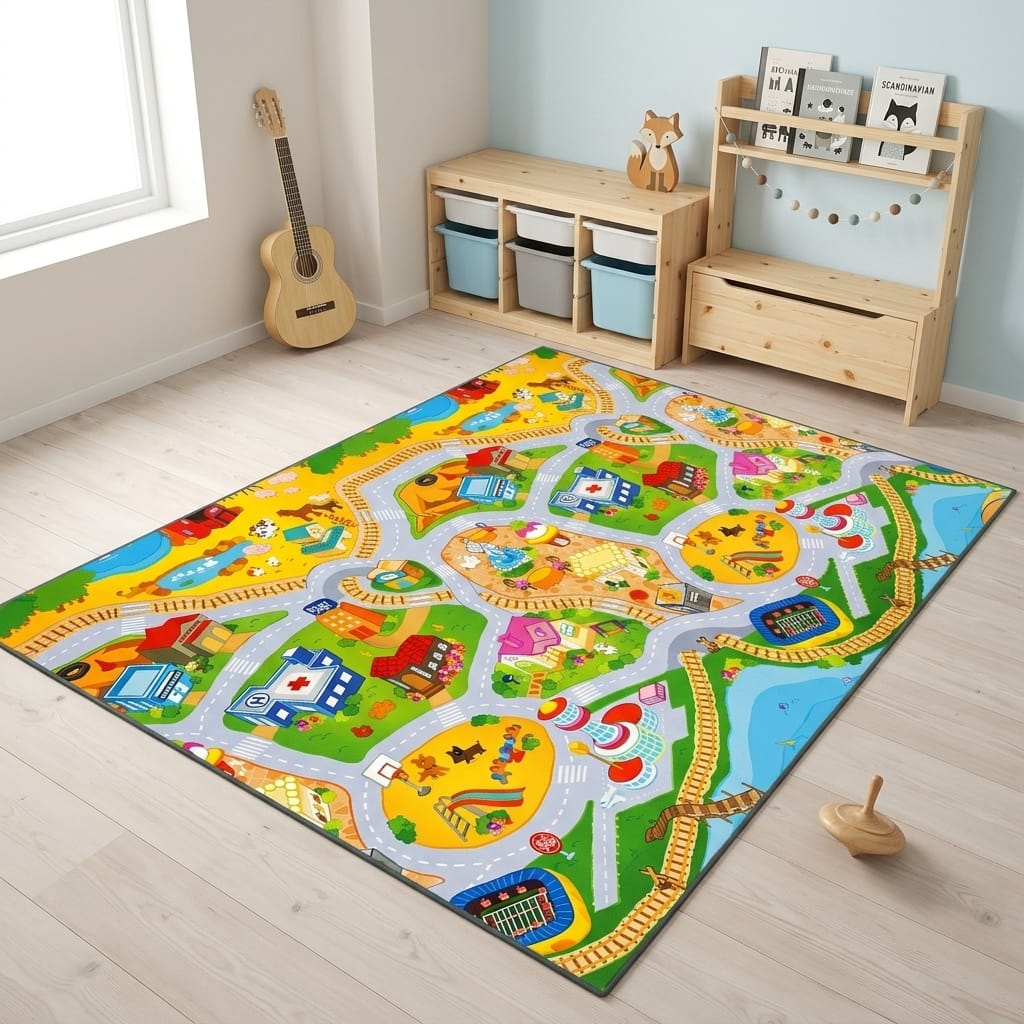 Cocon Montessori Tapis Circuit Voiture Enfant Aventure