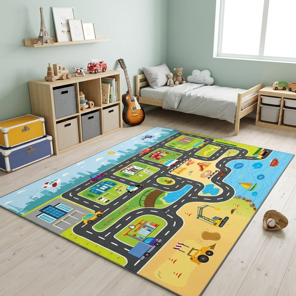 Cocon Montessori Tapis Circuit Voiture Enfant Aventure
