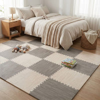Cocon Montessori Tapis D'Eveil Bébé Dalle Effet Bois