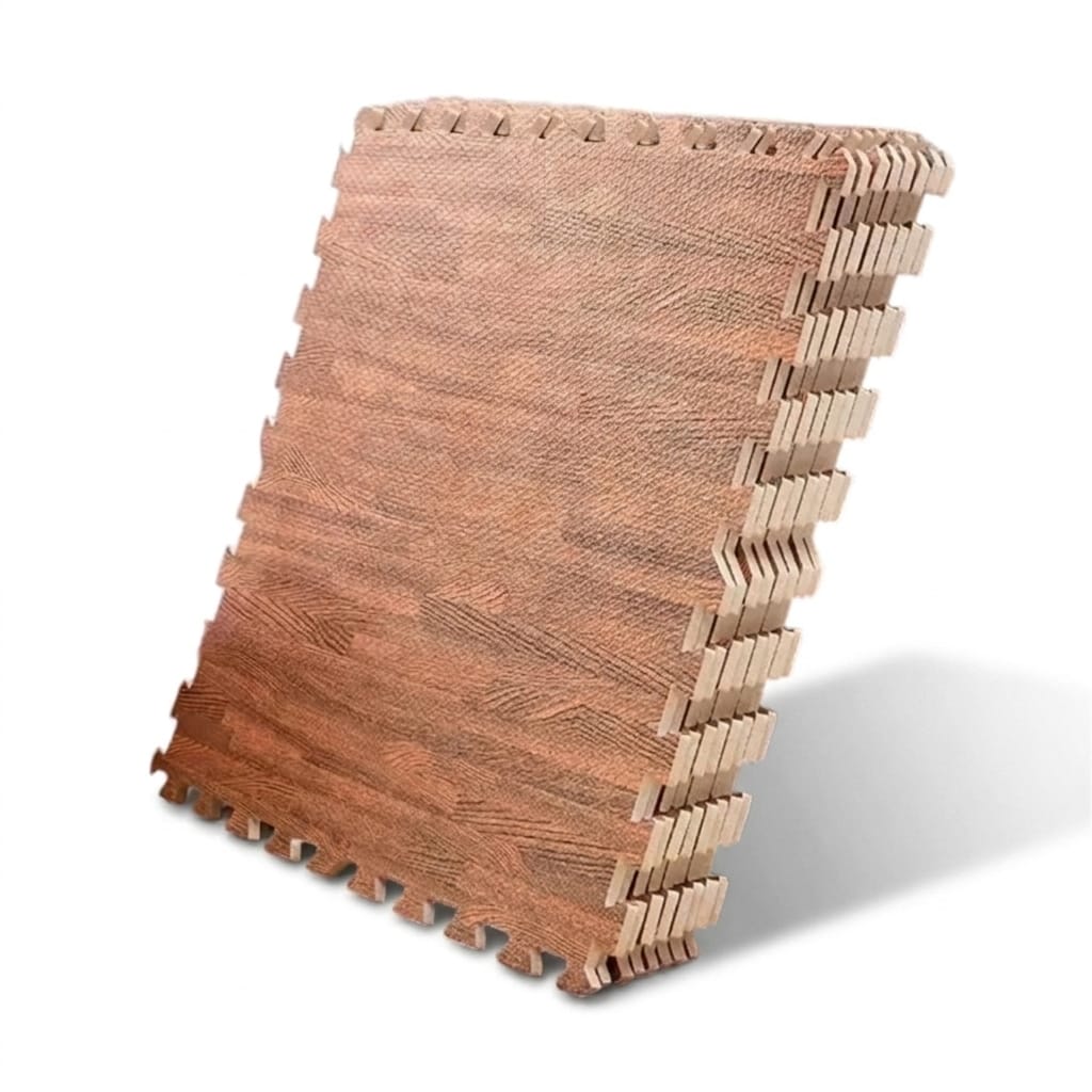 Cocon Montessori Tapis D'Eveil Bébé Dalle Effet Bois