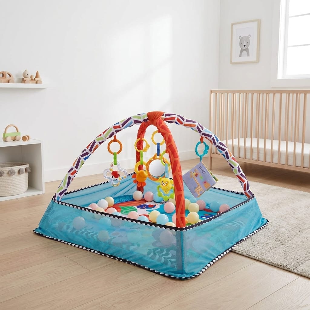 Cocon Montessori Tapis D'Eveil Bébé Motif Animaux