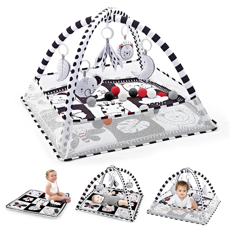 Cocon Montessori Tapis D'Eveil Bébé Motif Animaux