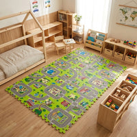 Cocon Montessori Tapis D'Eveil En Mousse Puzzle Route