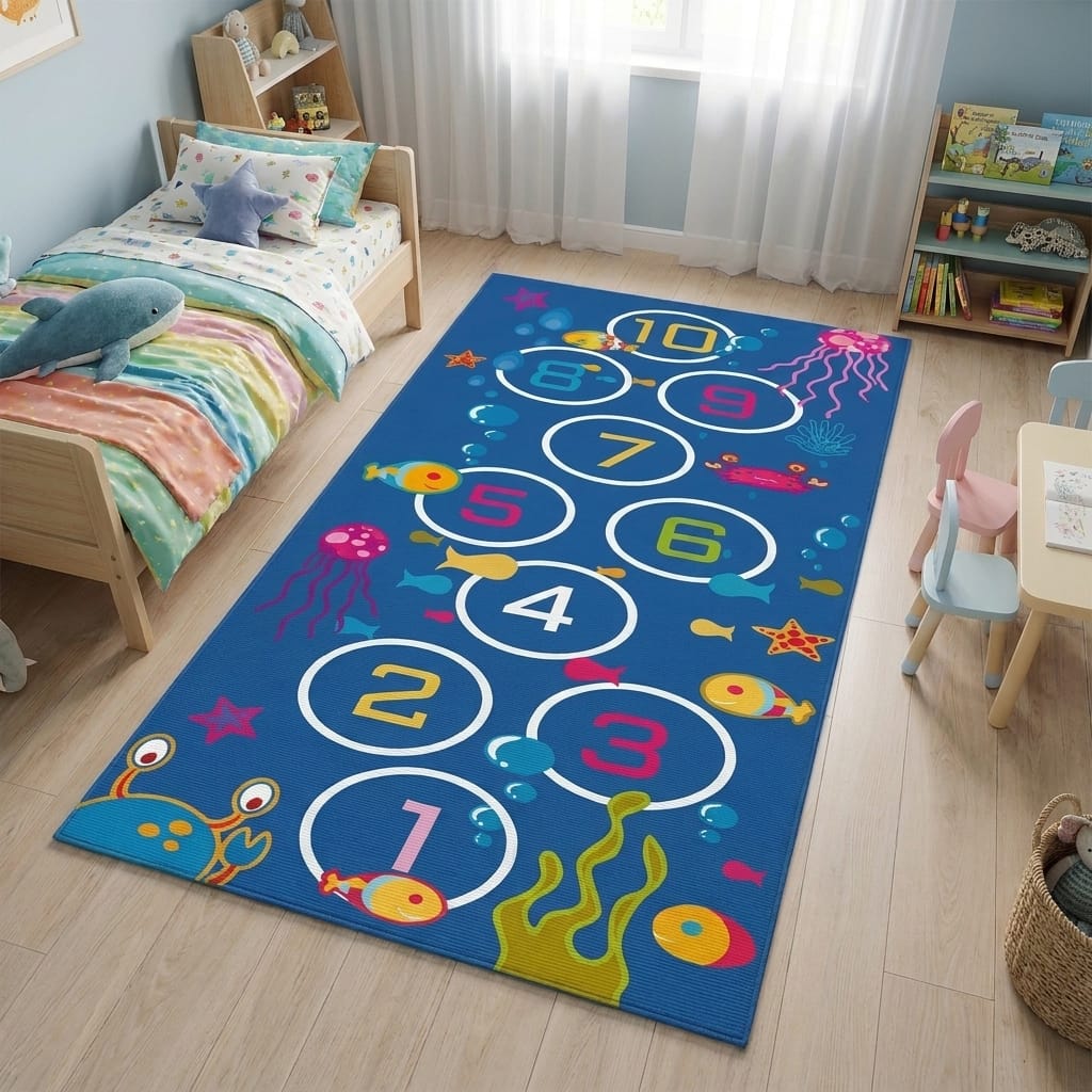 Cocon Montessori Tapis De Jeu De La Marelle Pour Enfant