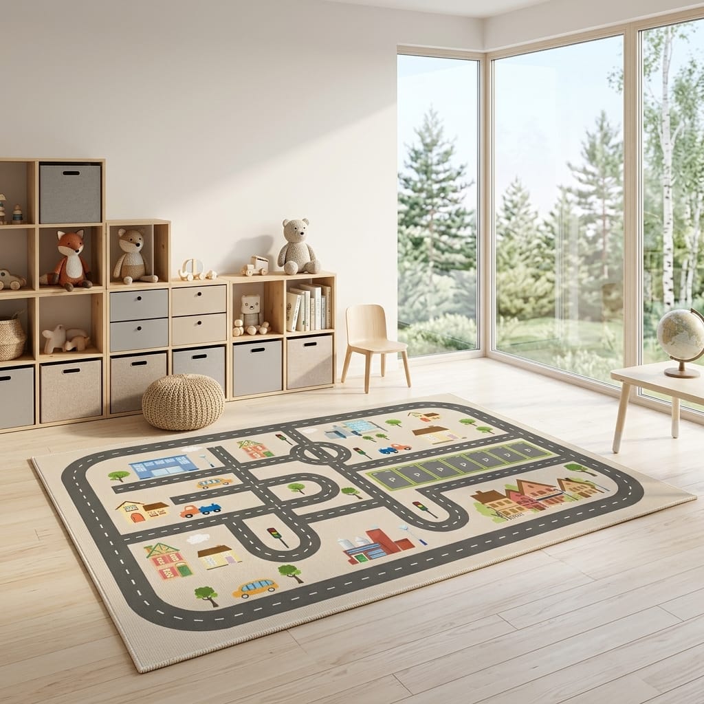 Cocon Montessori Tapis De Jeu Route Et Train