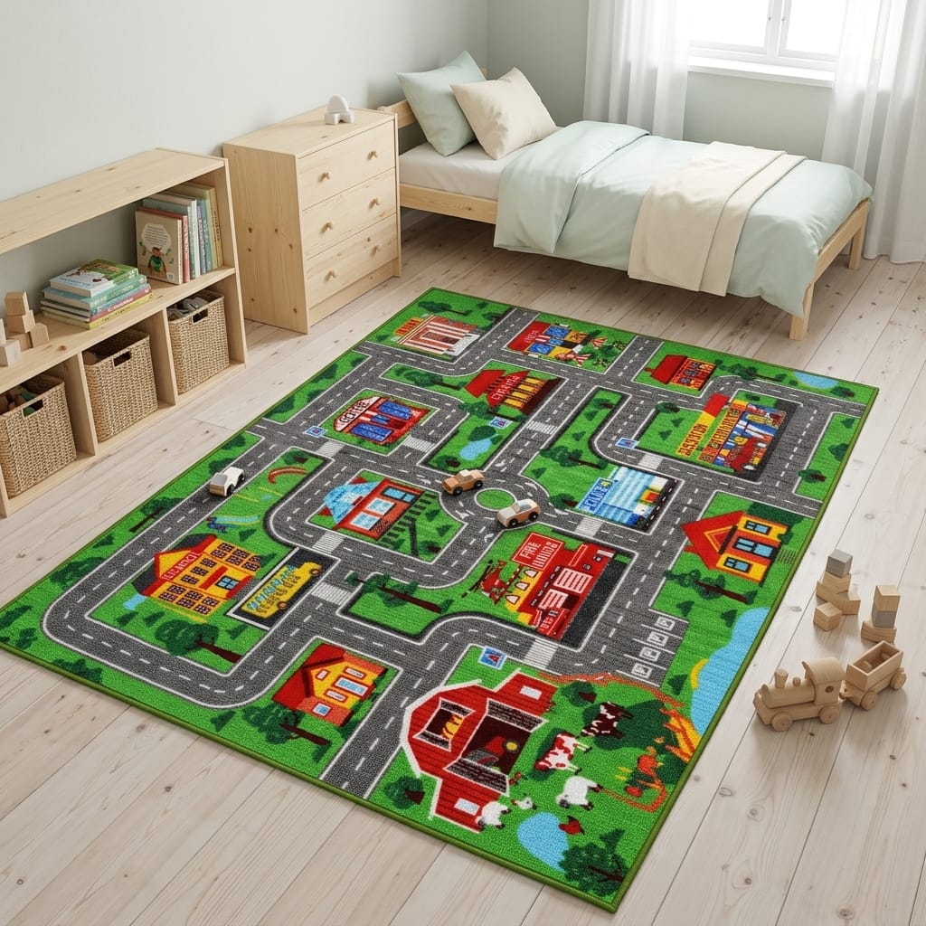 Cocon Montessori Tapis De Jeu Village Enfant