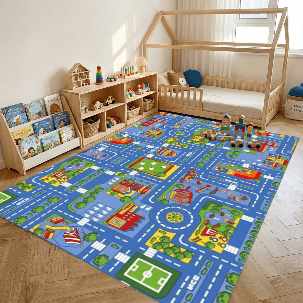 Cocon Montessori Tapis De Jeu Voiture Interactif