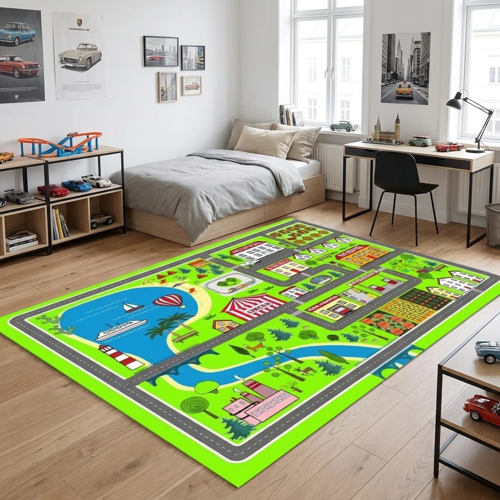 Cocon Montessori Tapis De Jeu Voiture Interactif