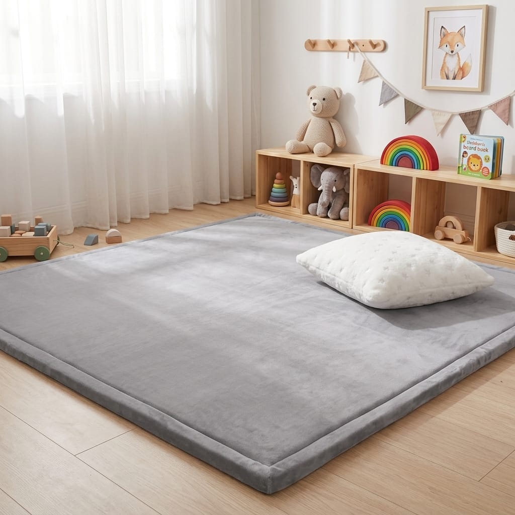 Cocon Montessori Tapis De Sol En Velours