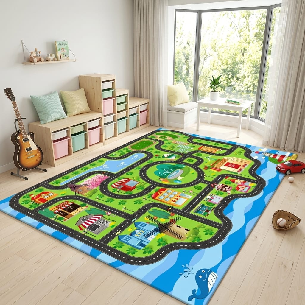 Cocon Montessori Tapis De Sol Ville Enfant