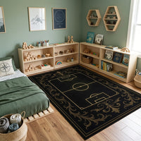 Cocon Montessori Tapis De Terrain De Foot Enfant