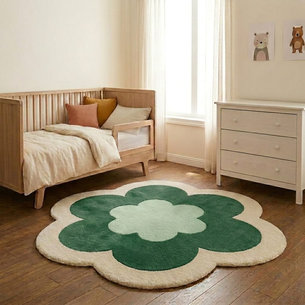 Cocon Montessori Tapis En Forme De Fleur