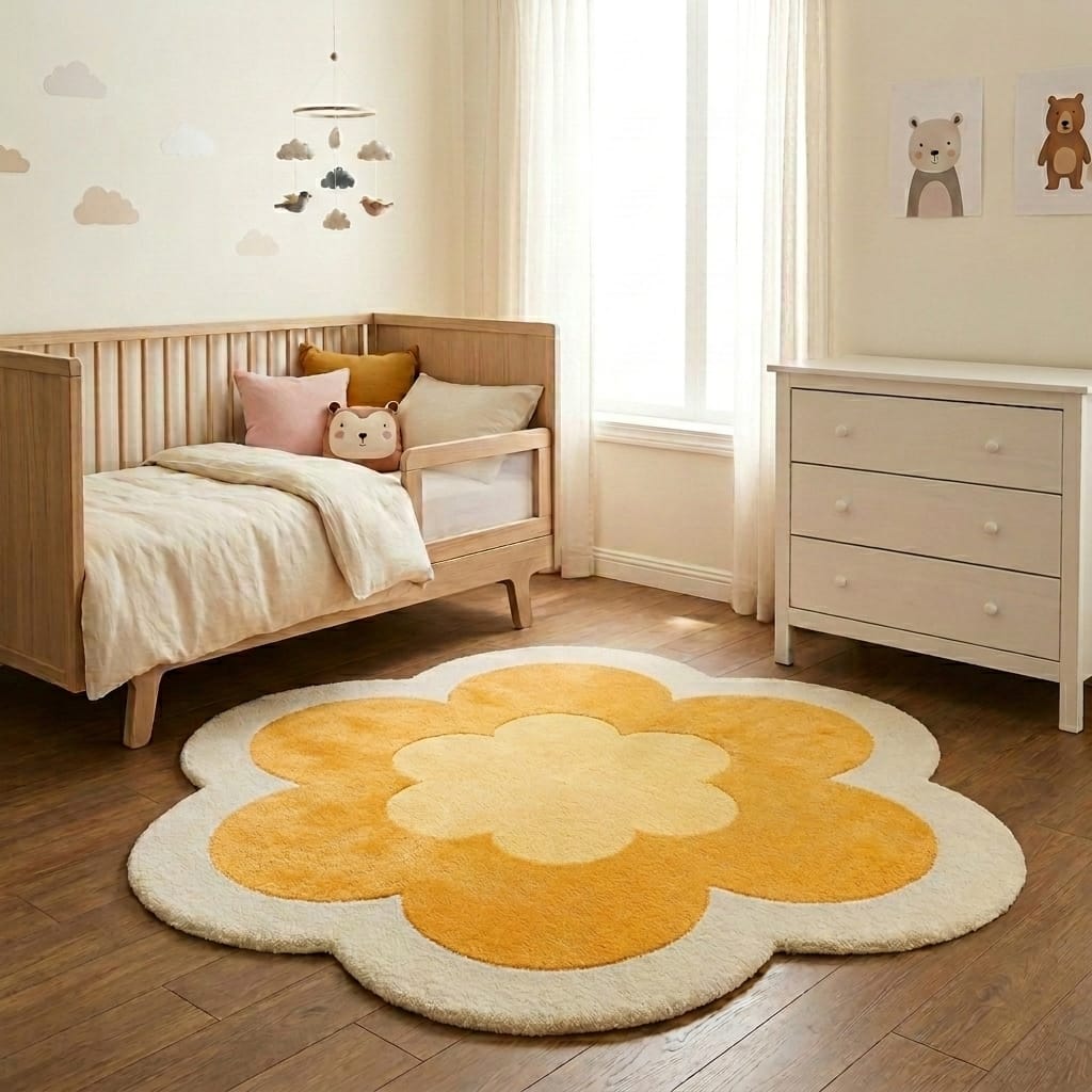 Cocon Montessori Tapis En Forme De Fleur