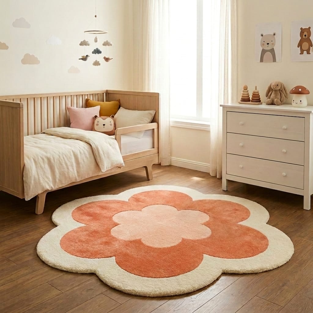 Cocon Montessori Tapis En Forme De Fleur