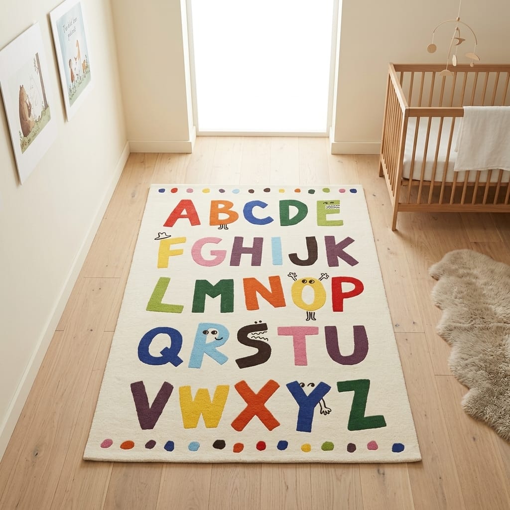 Cocon Montessori Tapis Enfant École Alphabet et Chiffres