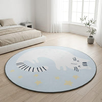 Cocon Montessori Tapis Enfant Rond Animaux Tons Neutres