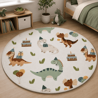 Cocon Montessori Tapis Enfant Rond Dinosaure