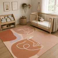 Cocon Montessori Tapis Fille Tons Rose Pastel