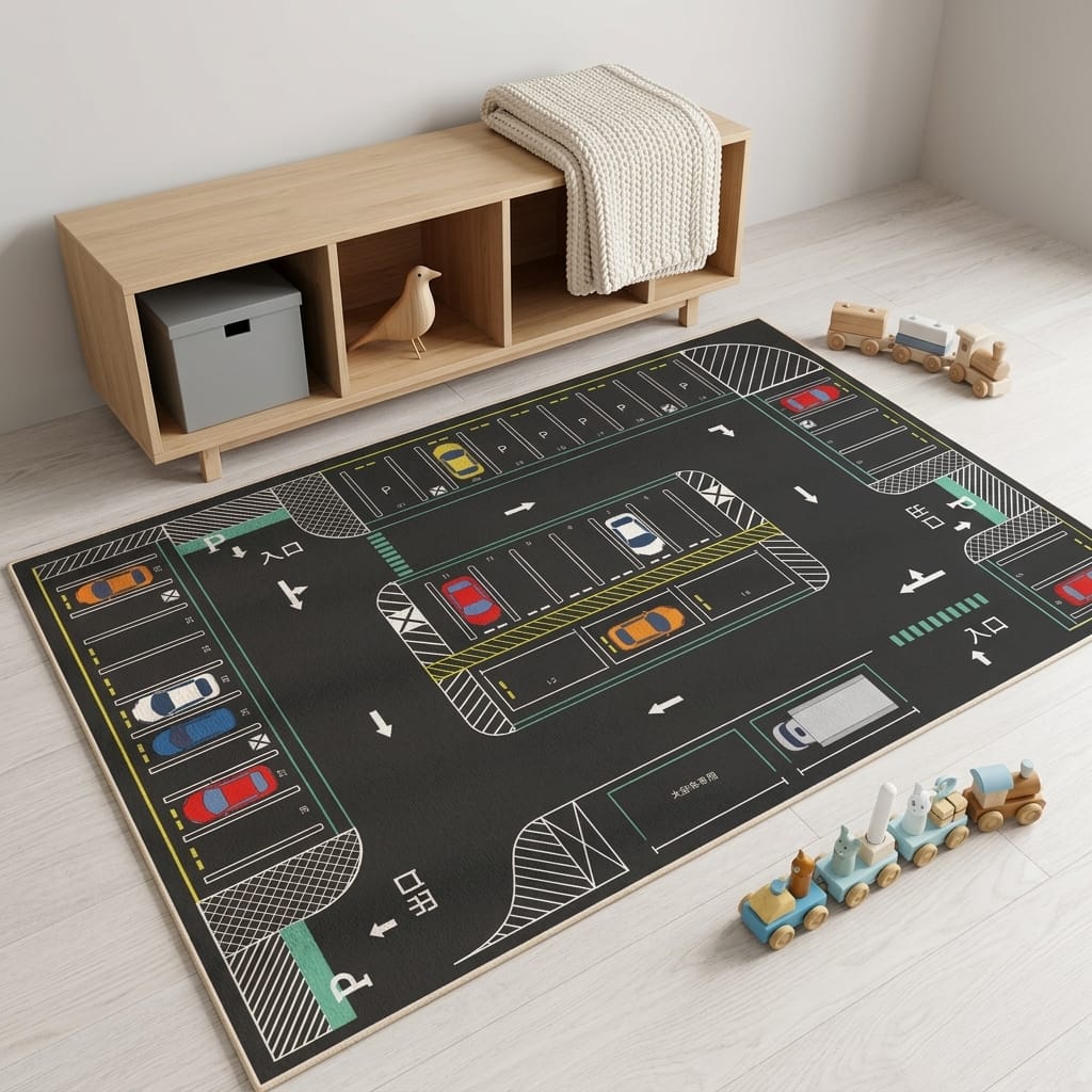Cocon Montessori Tapis Parking Enfant