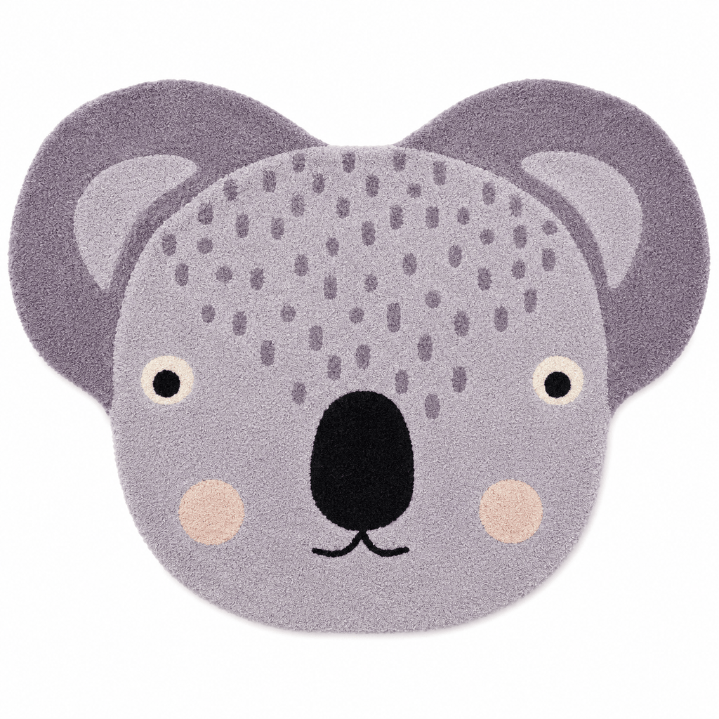 Cocon Montessori Tapis Peluche Tête D'Animal