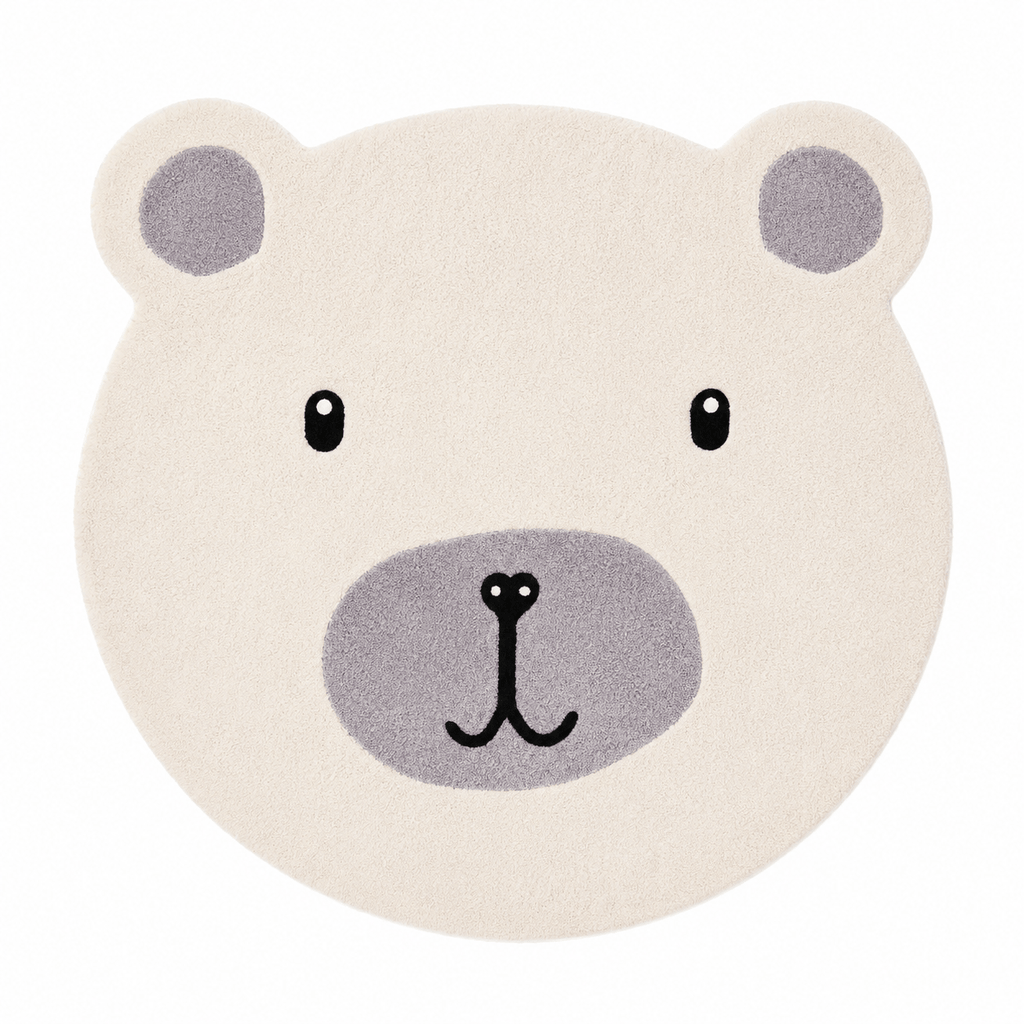 Cocon Montessori Tapis Peluche Tête D'Animal