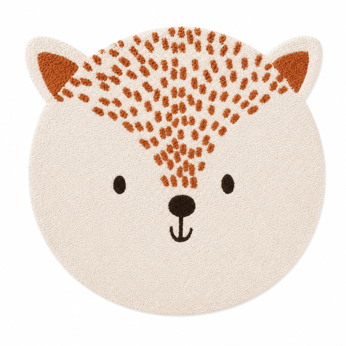 Cocon Montessori Tapis Peluche Tête D'Animal