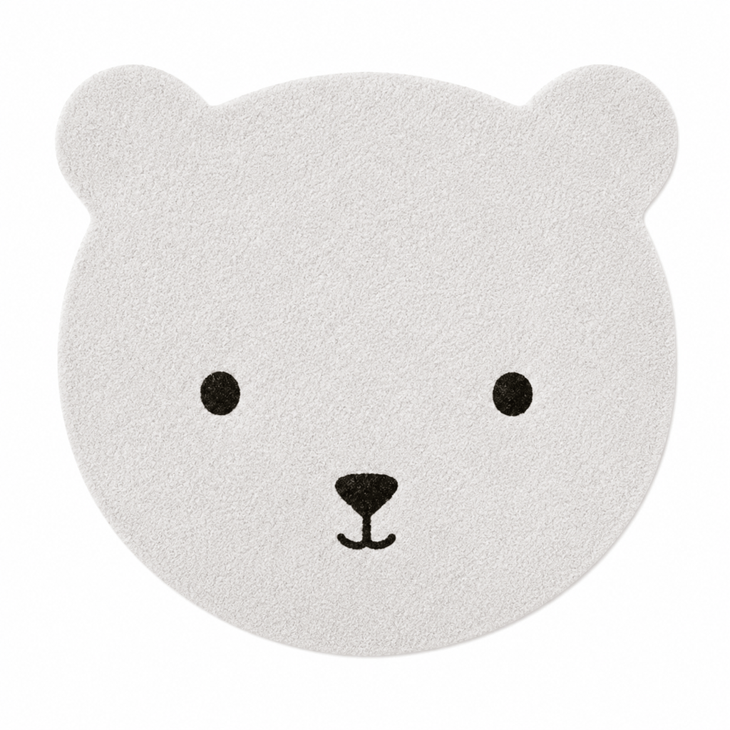 Cocon Montessori Tapis Peluche Tête D'Animal