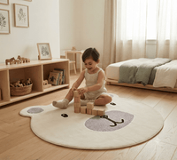 Cocon Montessori Tapis Peluche Tête D'Animal