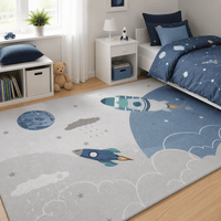 Cocon Montessori Tapis Pour Enfant Motif Astronaute