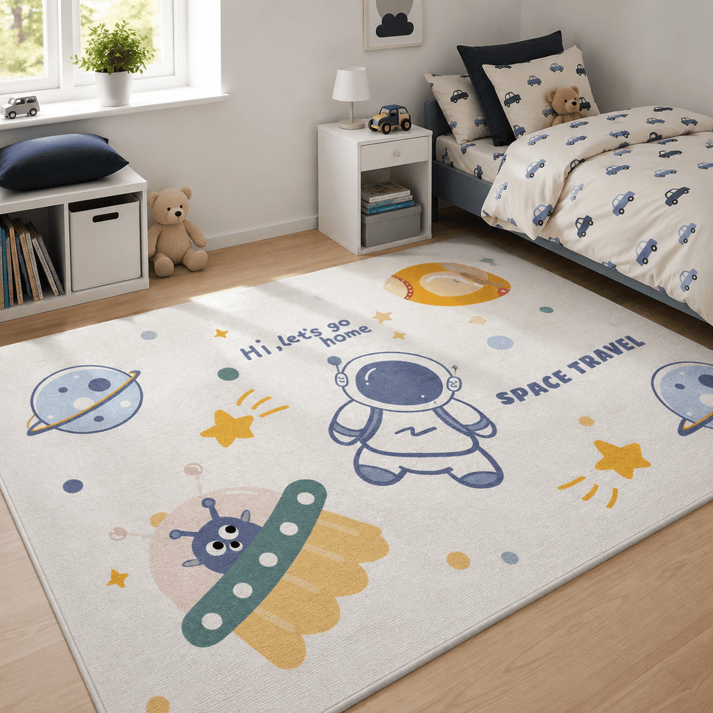 Cocon Montessori Tapis Pour Enfant Motif Astronaute