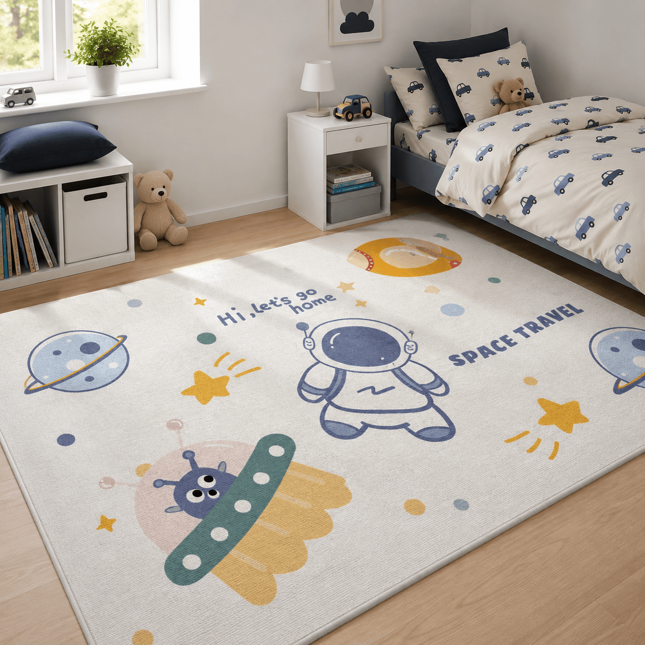 Cocon Montessori Tapis Pour Enfant Motif Astronaute