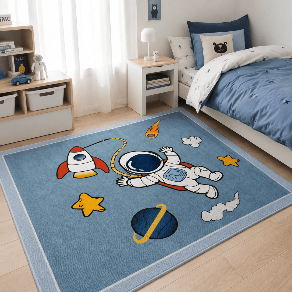 Cocon Montessori Tapis Pour Enfant Motif Astronaute