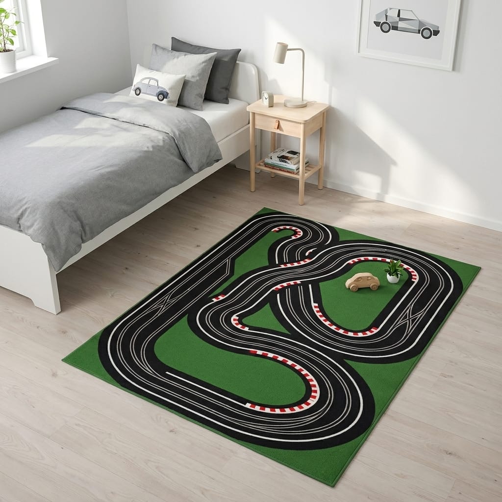 Cocon Montessori Tapis Pour Enfant Motif Circuit De Course