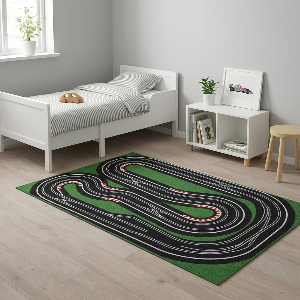 Cocon Montessori Tapis Pour Enfant Motif Circuit De Course