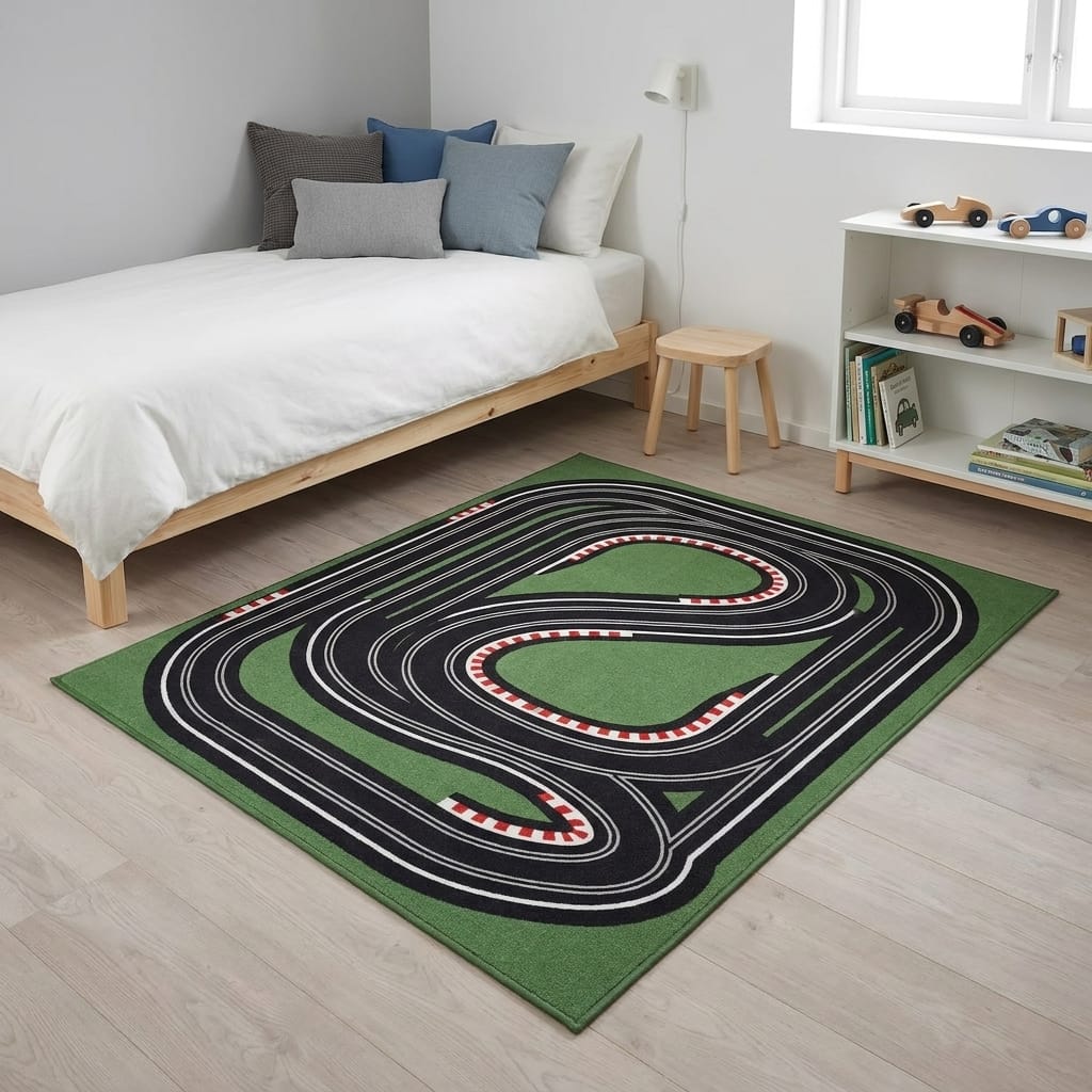Cocon Montessori Tapis Pour Enfant Motif Circuit De Course