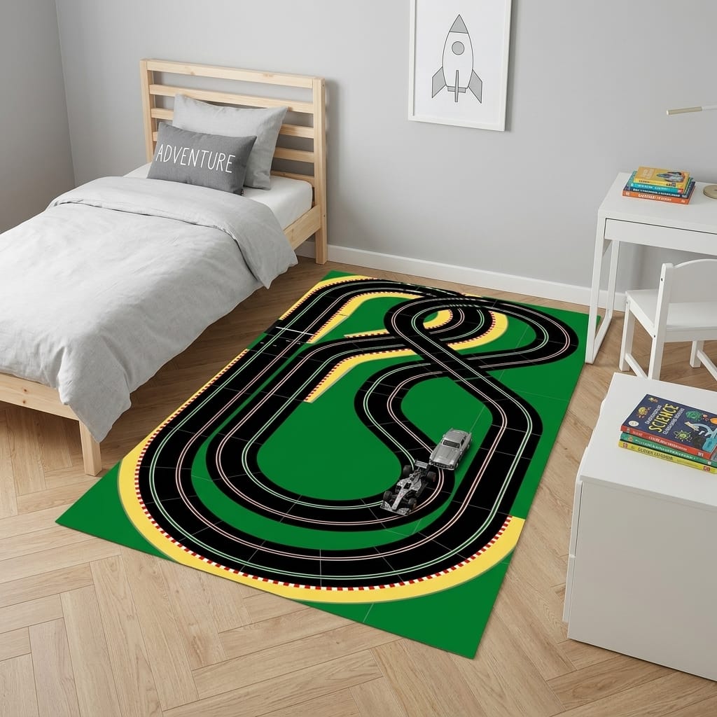 Cocon Montessori Tapis Pour Enfant Motif Circuit De Course