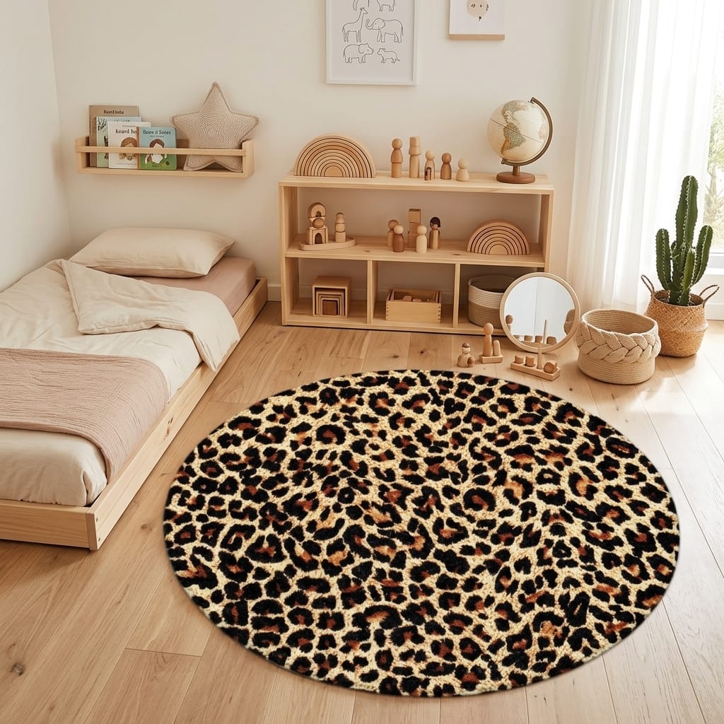 Cocon Montessori Tapis Pour Enfant Motif Leopard