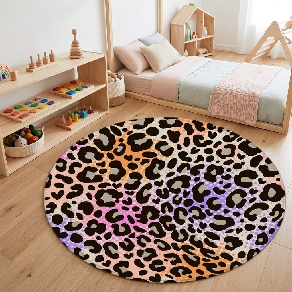 Cocon Montessori Tapis Pour Enfant Motif Leopard