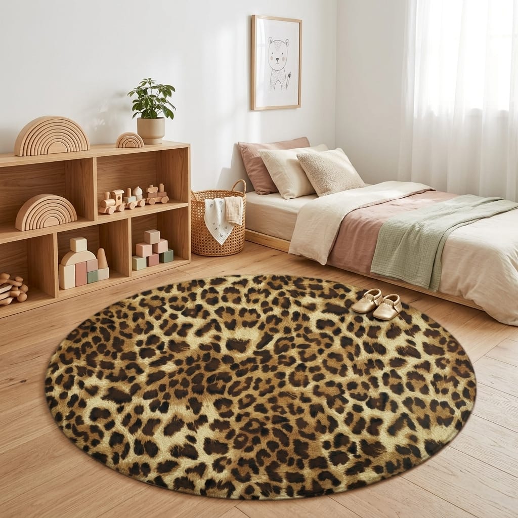 Cocon Montessori Tapis Pour Enfant Motif Leopard