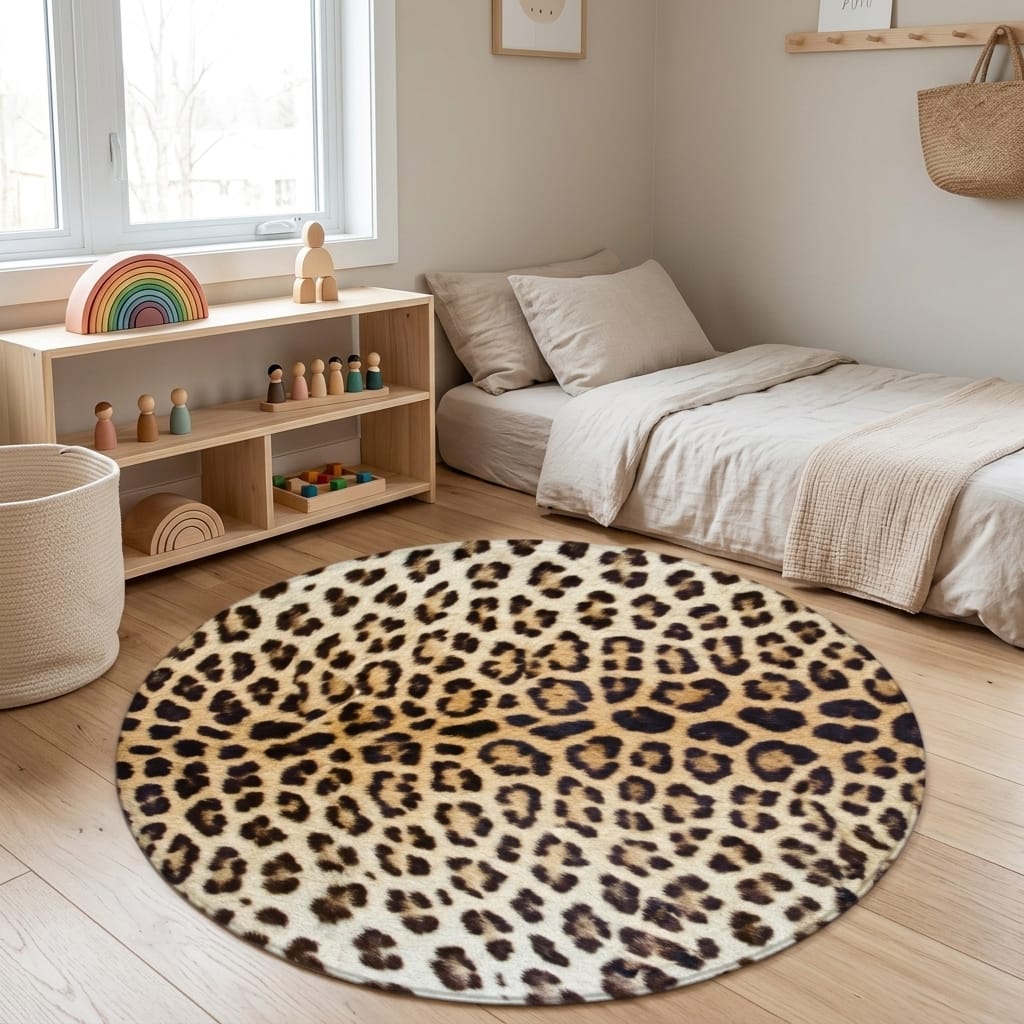 Cocon Montessori Tapis Pour Enfant Motif Leopard
