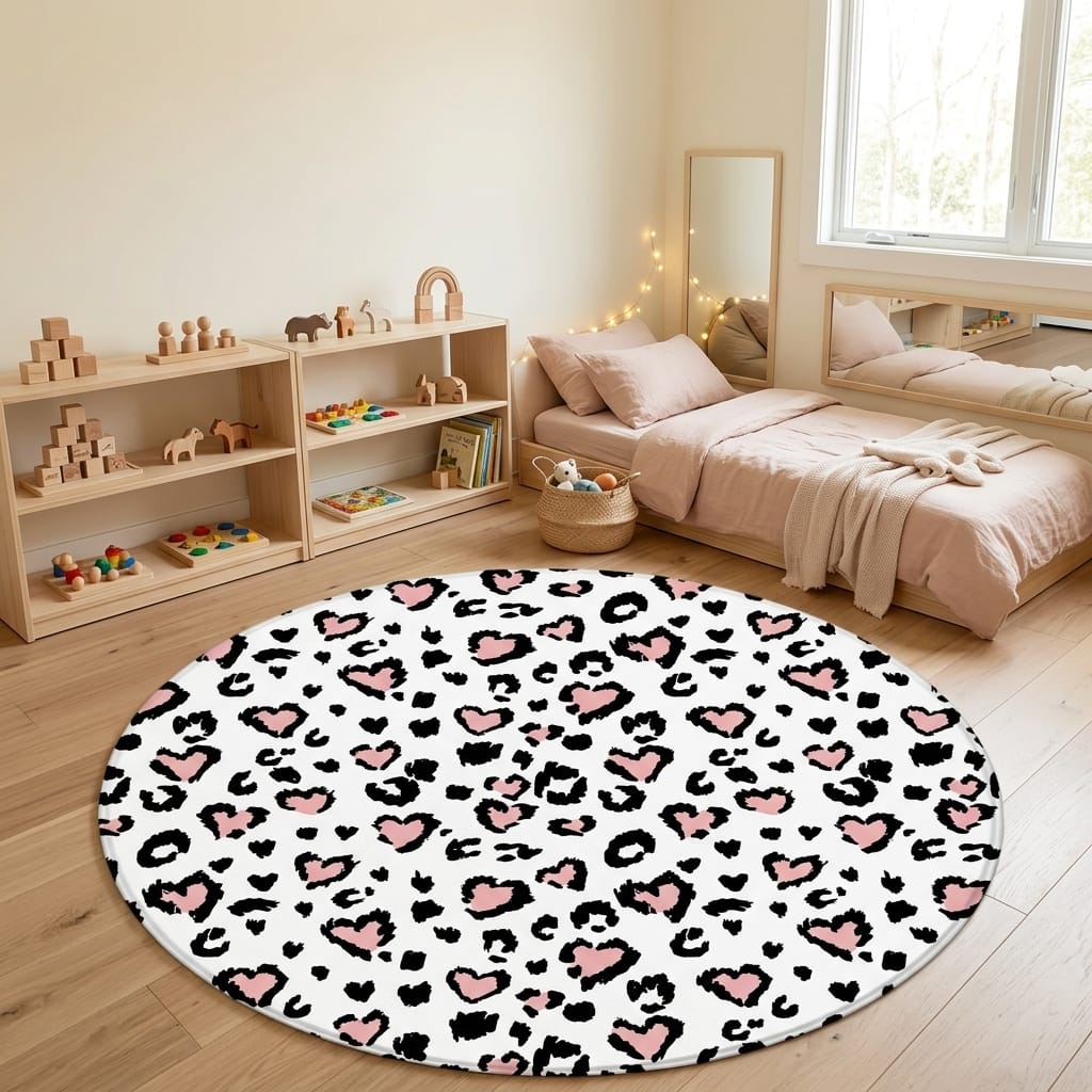 Cocon Montessori Tapis Pour Enfant Motif Leopard