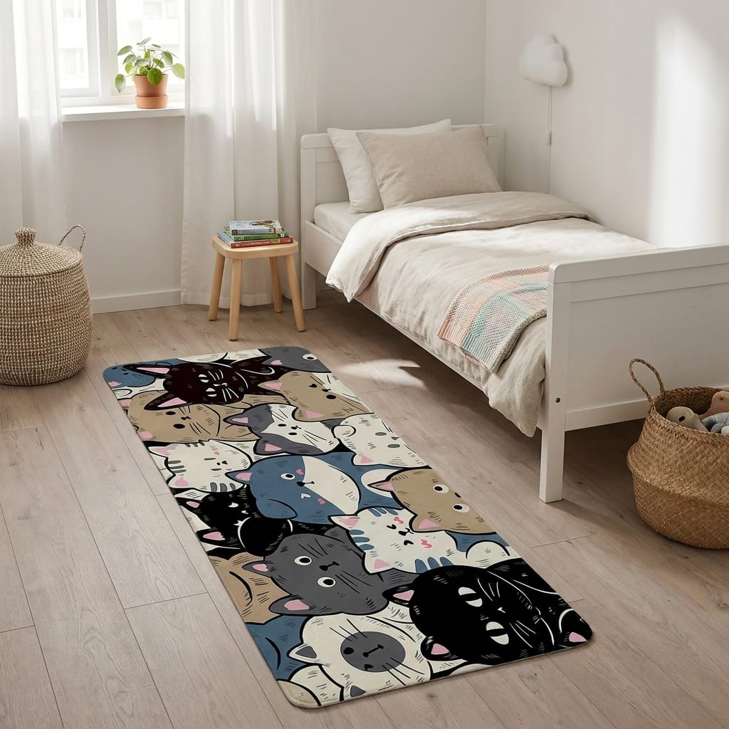 Cocon Montessori Tapis Pour Enfants Chats