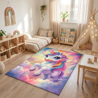 Cocon Montessori Tapis Pour Filles Licorne