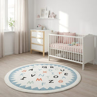Cocon Montessori Tapis Rond Antidérapant Lavable Enfant