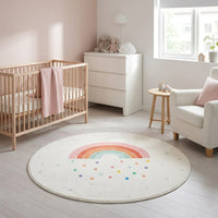 Cocon Montessori Tapis Rond Antidérapant Lavable Enfant