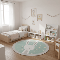 Cocon Montessori Tapis Rond Bébé Animaux Pastel